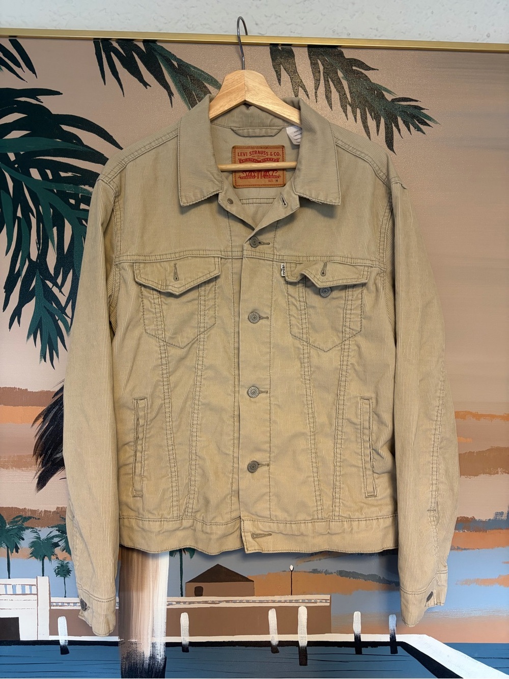 Levi's Men's Khaki Corduroy Trucker Jacket